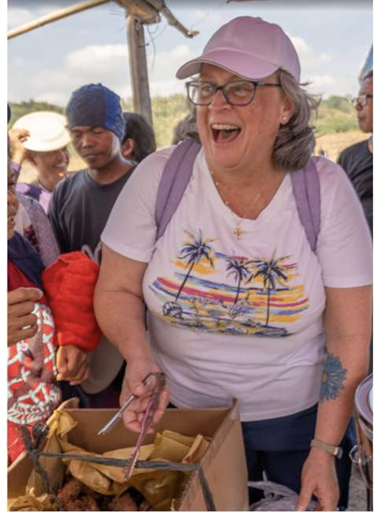 Mission team member serving the community