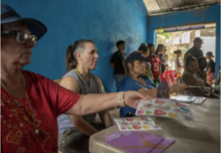 Community activity inside Paul Chapel